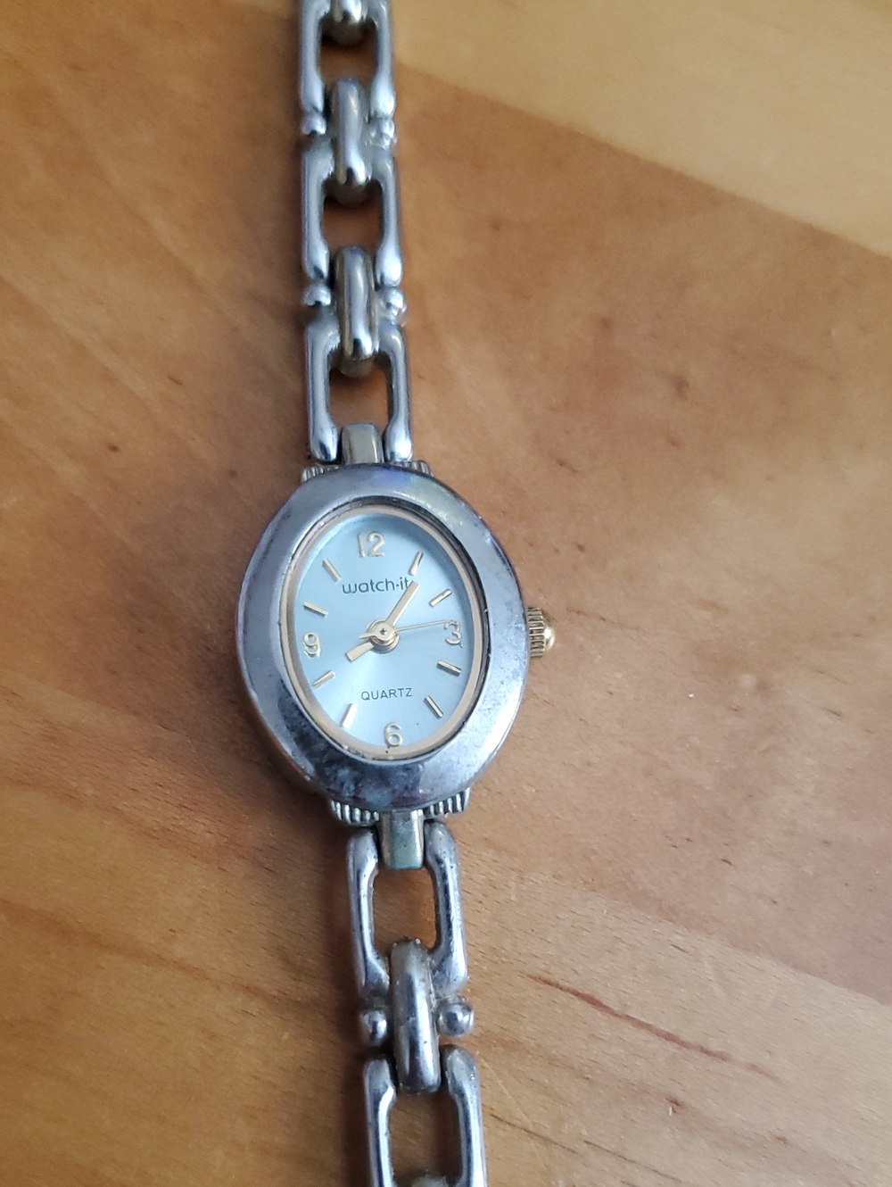 Watch-It Two Tone Light Blue Dial Women’s Quartz Watch